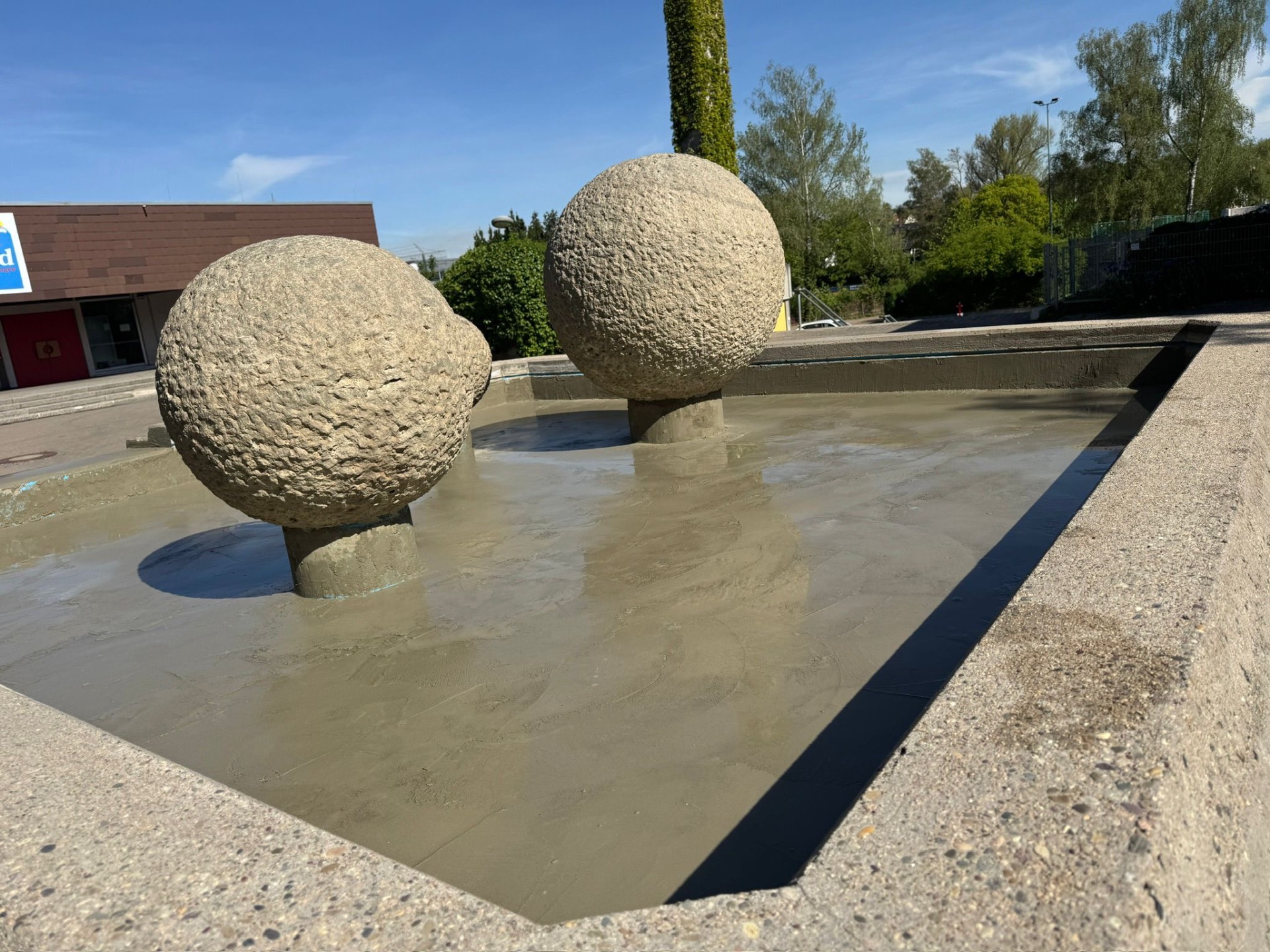 Brunnen nach der Grundreinigung